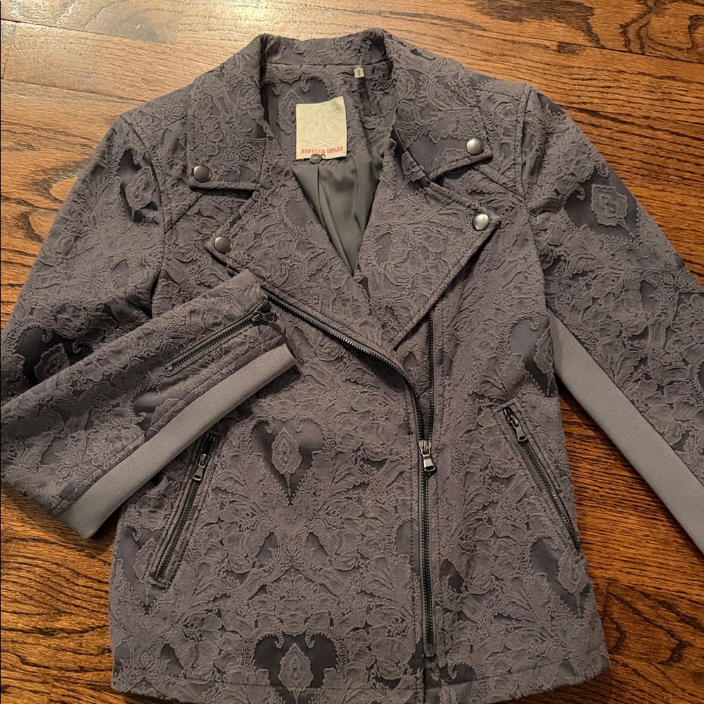 Rebecca Taylor Textured Moto Jacket